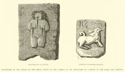 Sculptures de la période des Incas, trouvées par l
